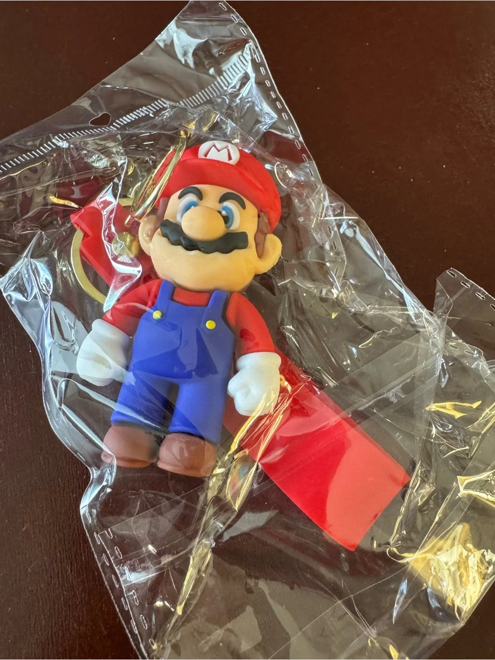 Red & Blue Kids Character Keychain with Strap - Super Mario